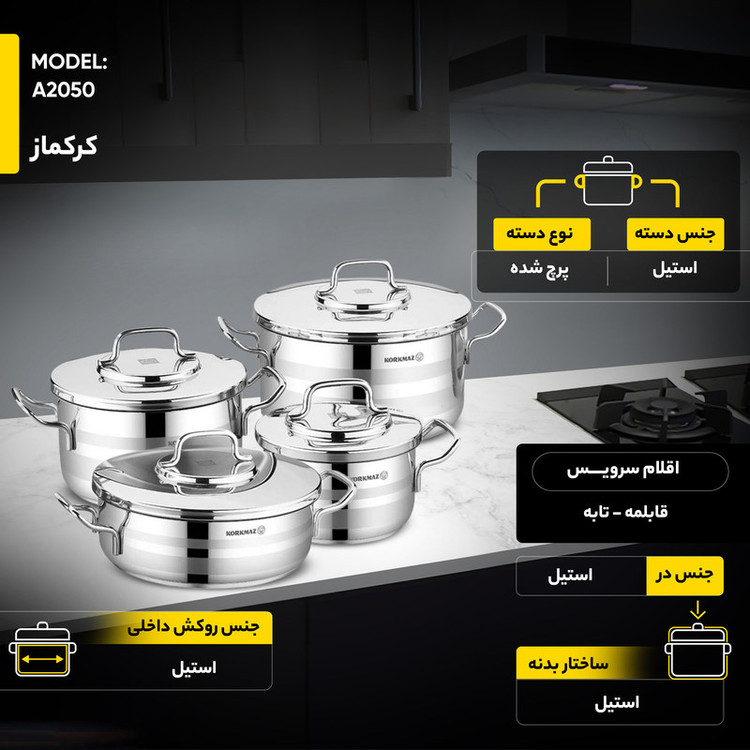 سرویس پخت و پز 9 پارچه کرکماز آسترا مدل A2050