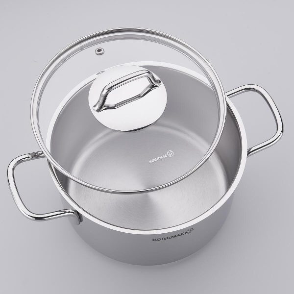 سرویس قابلمه تابه استیل 8 پارچه کرکماز پرلا طرح Perla کد A1606